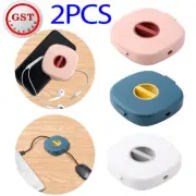 2Pcs Cord Organizer Case Management USB Cable Storage Wire Winder Reel Travel AU