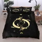 New Moon in Pisces Bedding Set Black Doona Duvet Cover Pillowcase Double QUEEN