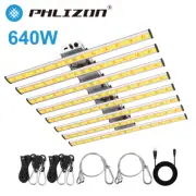 PHLIZON 240W 640W Spider LED 8bars Full Spectrum Grow Lights for Indoor Plants