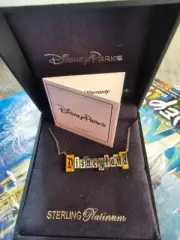 DISNEY PARKS CRISLU DISNEYLAND MARQUEE NECKLACE ~ NEW