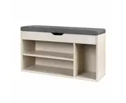 Shoe Cabinet Bench Shoes Organiser Storage Rack Shelf Cupboard Wooden Box Natural