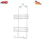 3 Tier Chrome Shower Caddy Bathroom Storage Bathroom Essential Organiser Silver