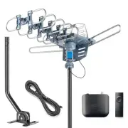 CeKay Digital Outdoor Amplified HD TV Antenna Motorized 360 Degree Rotation 1...