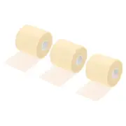 3Pcs 30 Yard PE Tennis Badminton Racket Grip Cushion Wrap Tape Film, Beige