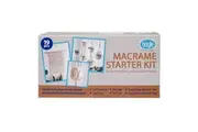 19pc Boyle Macrame Starter Kit DIY Activity Project w Wooden Dowels Rings Beads