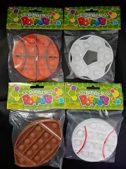 4 PK Pop It Sports Bubble Poppers Fidget Toy Sensory Stress Relief Play Fun Kids