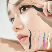 Stainless Steel Eyelash Tweezers Lash Applicator Extension Clip Makeup Too_$d
