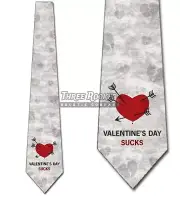 Valentine's Day Sucks! Love Stinks Tie Men's Holiday Neck Ties Brand New