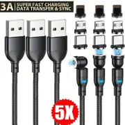 Magnetic 540 Fast Charging Data Cable Phone Charger For Type-C Micro USB IPhone