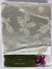 St. Nicholas Square Holly Berry 70" Round Ivory Tablecloth - Christmas Holiday