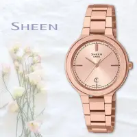 在飛比找momo購物網優惠-【CASIO 卡西歐】SHEEN 奢華玫瑰金女錶(SHE-4