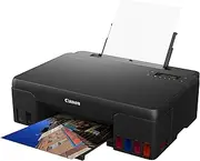 Pixma G550 MegaTank Inkjet Printer (4,800 x 1,200 dpi, Photo Printer 10 x 15 cm, LC Display, WiFi, Canon Print App, Mopria, AirPrint, Wireless Printing, Auto Power On/Off) Black