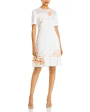 Misook Floral Print Shift Dress