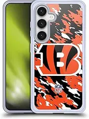 Head Case Designs Officially Licensed NFL Camou Cincinnati Bengals Logo Gel Case [Military Grade Protection] Compatible with Samsung Galaxy S24 5G