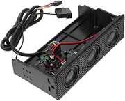 Black Stereo Surround Sound Front Panel Speaker for Desktop Computer Case Stereo Speaker