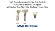 Soft Close Concealed Hinges Full Half Inset Overlay w/ Clip-On Face Frame Plate