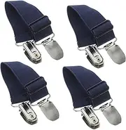Trouser Clips Holder Cinch Clip Windproof Clips Windproof Boot Clips Pant Waterproof Trousers Leg Clips Waist Strips Stays Band Ratchet Belt Straps Elastic Belt Metal Black