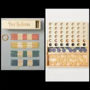 Hearth & Hand Magnolia Wooden Game Sets- Pick Up Sticks & Connect Four