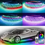 6pcs Dreamcolor Car Underglow Underbody LED Neon Strip Light APP Remote Control