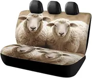 BVNMT Rear Seat Cover for Car Dog Car Seat Cover Lamb and Sheep Non-Slip Durable Rear Seat Protector for Cars SUV &Truck