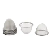 Stainless Steel Round Mesh Tea Leaf Spice Teapot Filter Strainer 85mm Dia 10pcs