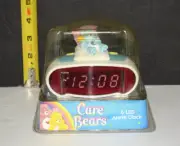 Vintage Care Bears Bedtime Bear Digital Electric 6 LED Alarm Clock - BRAND NEW
