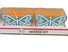 Salt And Pepper Shakers With Stoppers,Orange-blue Butterfly or Heart Black-White