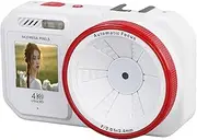 64MP Digital Camera, 18X Zoom Autofocus Selfie Camera with HD Double Screen for Photography, Portable Travel Video Camcorder for Beginners Kids (White)