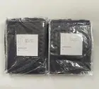 Ballard Designs NADINE VELVET QUILTED Euro Shams Set of Two Indigo Luxury NWT