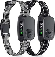 Bark Collar 2 Pack, Dog Bark Collar for Large Medium Dogs 30-120lbs, Automatic Waterproof Barking Collar with Beep Vibration and 5 Adjustable Sensitivity