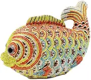 [Tngan] Women Mini Fish Clutch Luxury Rhinestones Purse Sparkling Banquet Handbag Wedding Party Clutch Bag