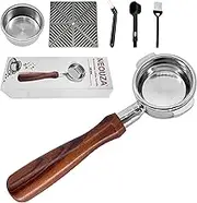 NEOUZA 58mm Bottomless Portafilter Set for Espresso Coffee Machine Compatible with Expobar Gemilai Rocket Rancilio E61 Group 304 Stainless Steel Two Ears