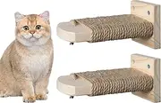 Cat Climbing Steps | 2Pcs Cat Shelves for Climbing & Exercise | Càt Climbíng Stairs | Wood Space-Saving Kitten Paw Grinding Stairs, Pet Jumping Shelves for Wall Cage
