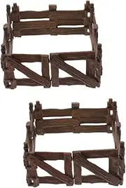 2 Sets Animal Enclosure Outdoors Clarifier Plants Wall Hanger Fastener Bracket Brewing Drawstring Mesh Bags Pans Picture Hanging Hooks Landscape Decor Mini Fence PVC Coffee