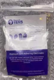 10 TENS Electrode Pads Premium Self-Adhering Carbon Latex Free NEW (5 Pairs)