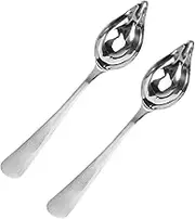 MAGICLULU 2pcs Stainless Steel Sauce Spoon Seasoning Scoop Spice Spoons Silverware Set Perfect for Kitchen