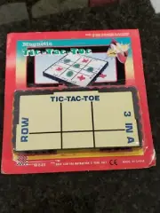 Vintage Magnetic Tic-Tac-Toe Travel Board Game NOS No 648 sealed Pocket size