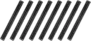 uxcell 8Pcs Fully All Threaded Rod, 1/4" Thread 20 Pitch 2" Length Carbon Steel Long Threaded Screw Threads Black Zinc Fully Studding Rod Bar for Furniture Garden Mounting Assembly