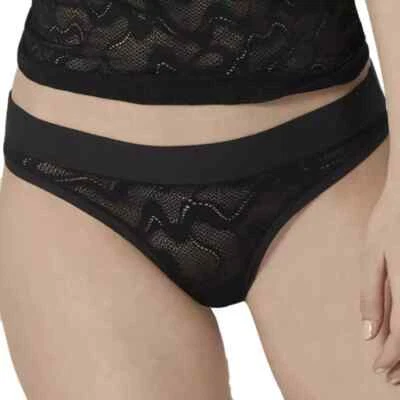 Womens Go All round Lace Hipster Briefs Black Knickers Stretchable One Size