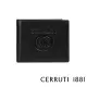 【Cerruti 1881】限量2折 義大利頂級小牛皮6卡短夾皮夾 CEPU05532M 全新專櫃展示品(黑色 贈禮盒提袋)