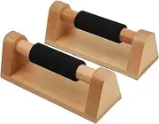APLVFFZH 2 Pieces Wooden Push Up Home Fitness Handstand Non Slip Push Up Stands