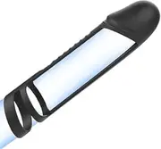 Silicone Penis Sleeve Male Penis Extender Enlarger Sleeve Reusable Condom Delay Cock Rings for Men Sex Toys
