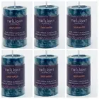 6x Scented Pillar Candle Dark Blue Candles Deep Water Candle 5x7.5cm Bulk