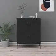 Storage Cabinet Black 80x35x101.5 cm Steel Storage Furniture