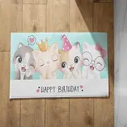 EHOMERY Absorbent Bath Mat Original Indoor Door Mat Deer Children Cartoon Cute Non-Slip Bath Mat Bathtub Lovely Entrance Mat 45 x 75cm,