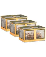 Fresh Fab Finds 3pc Yellow Foldable Storage Bins With Lid