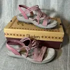 Skechers Women’s Sz 7 Reggae Slim Takes Two Stretch Fit Sandals Rose