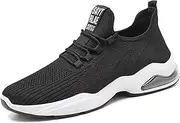 [NC] Sports Shoes Spring Style Trendy Shoes Soft-Soled Running Shoes Comfortable Non-Slip Flying Woven Air Cushion Men's Shoes