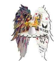 Wooden Wing Corner Shelf | Butterfly-Shaped Display Stand Corner Shelves,Floating Rack, Boho Home Wall Decor for Toys, Plants & Decorations