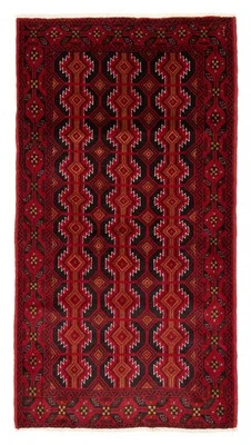 Vintage Hand-Knotted Area Rug 3'4" x 6'1" Traditional Wool Carpet